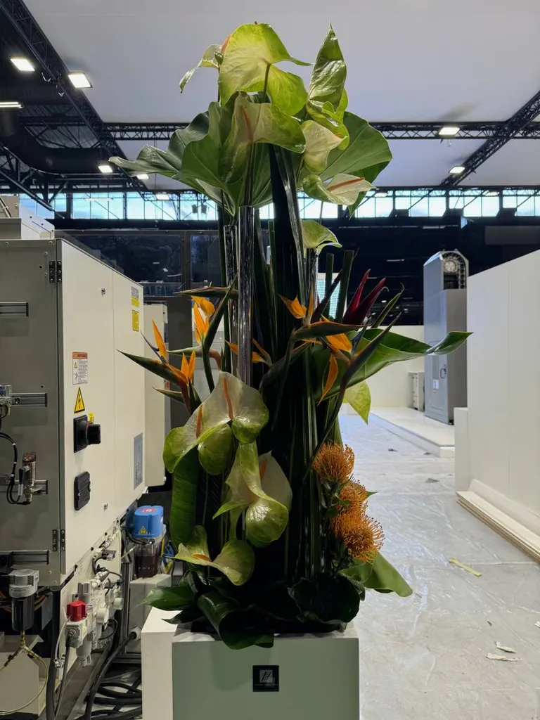 Composition fleurs exotiques d'exception - Salon Global Industrie 2024 à Paris 