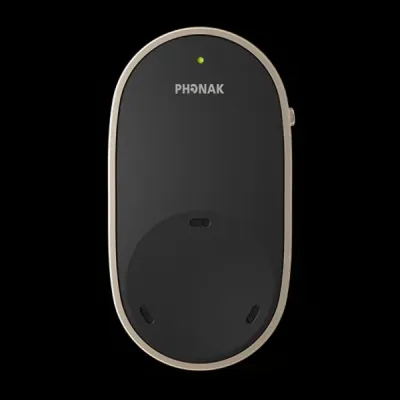 Microphone Phonak PartnerMic™ : microphone discret avec pince pour améliorer la compréhension vocale lors de conversation en tête-à-tête