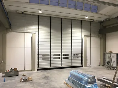 porte rapide à empilement pour transit pont roulant