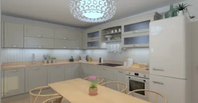 cuisine équipée avec électroménager installée à Arcachon