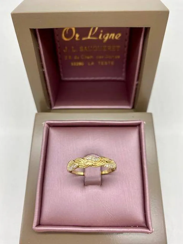 Bague or 750/1000ème et diamants occasion Or Ligne La Teste Bassin d'Arcachon