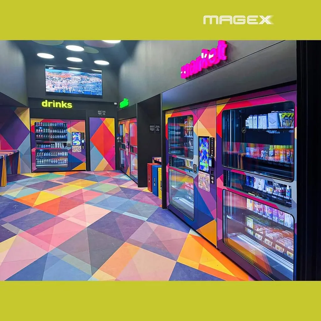 Un magasin automatique 24H24, 7J/7 très coloré