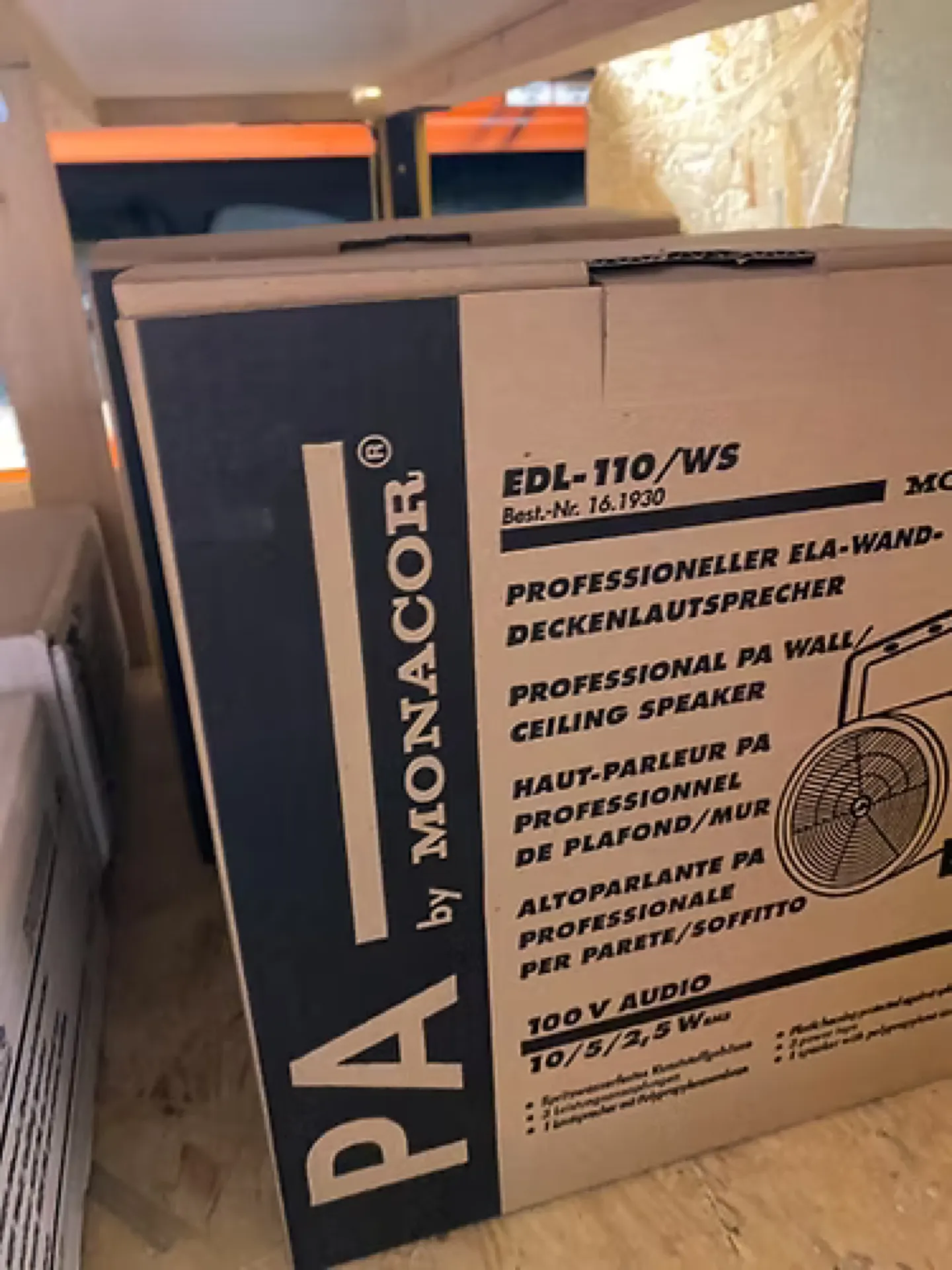HAUT PARLEUR LIGNE 100V 10W/5W/2.5W MONACOR EDL110WS