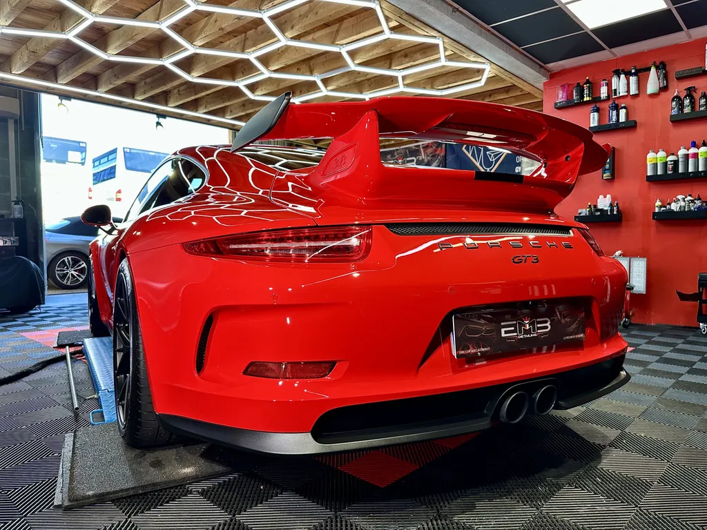 traitement céramique et protection PPF face avant porsche 991 GT3 sur lyon 