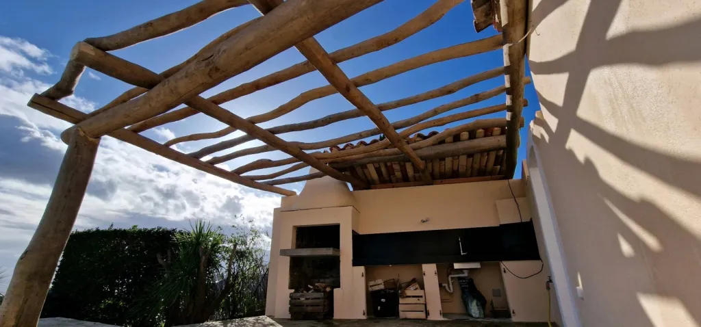 Pergola bois flotté Cavalaire sur Mer Var 83
