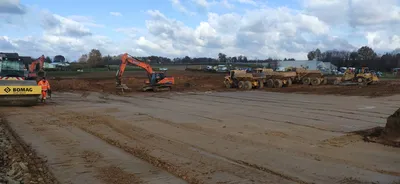 Traitement plateforme terrassement travaux publics