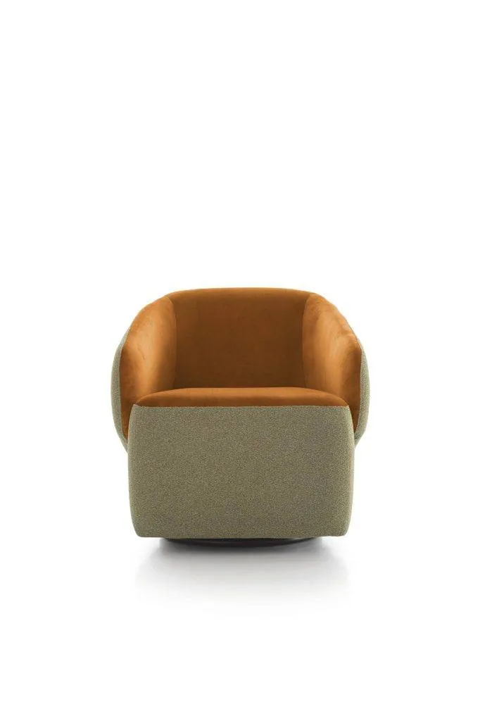 fauteuil italien orange contemporain confortable à Hyères vers Ollioules