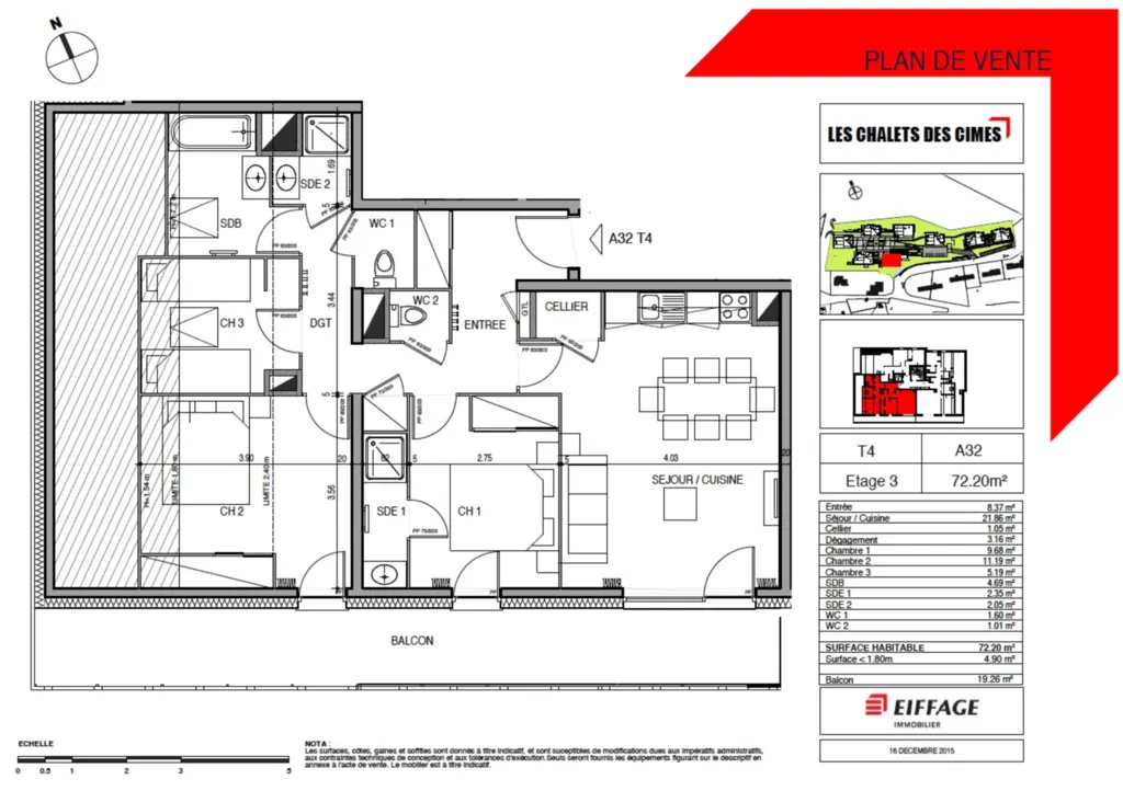 appartement T3 cabine aux Saisies