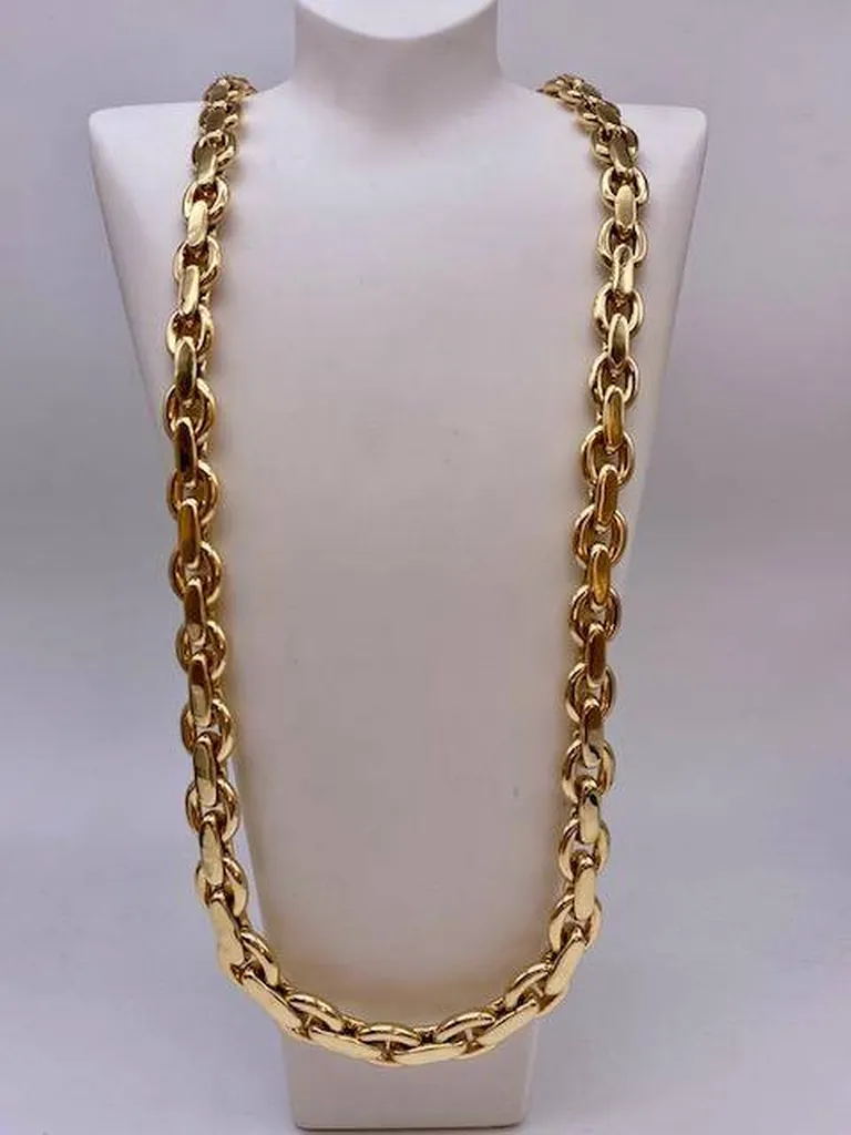 Collier or 750/1000ème maille ovale et barrette occasion Or Ligne La Teste Bassin d'Arcachon