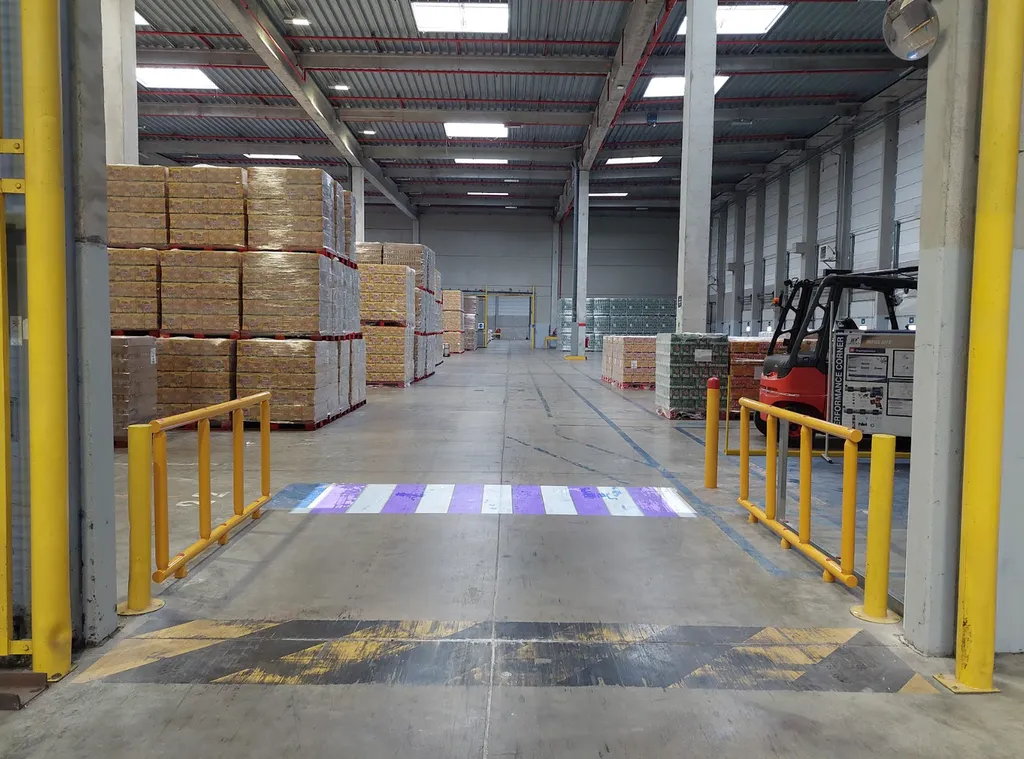 passage piétons projetés en milieu industriel