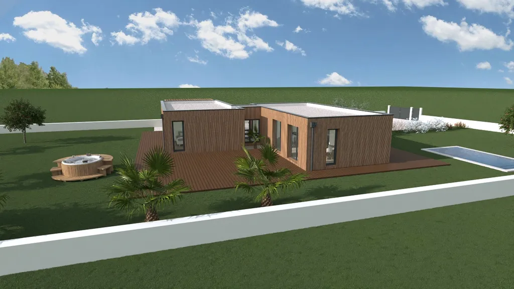 Maison contemporaine en bois de plain pied pour un projet de construction à Pujaudran