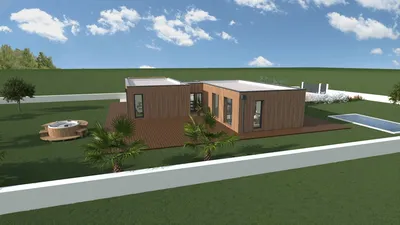 Maison contemporaine en bois de plain pied pour un projet de construction à Pujaudran