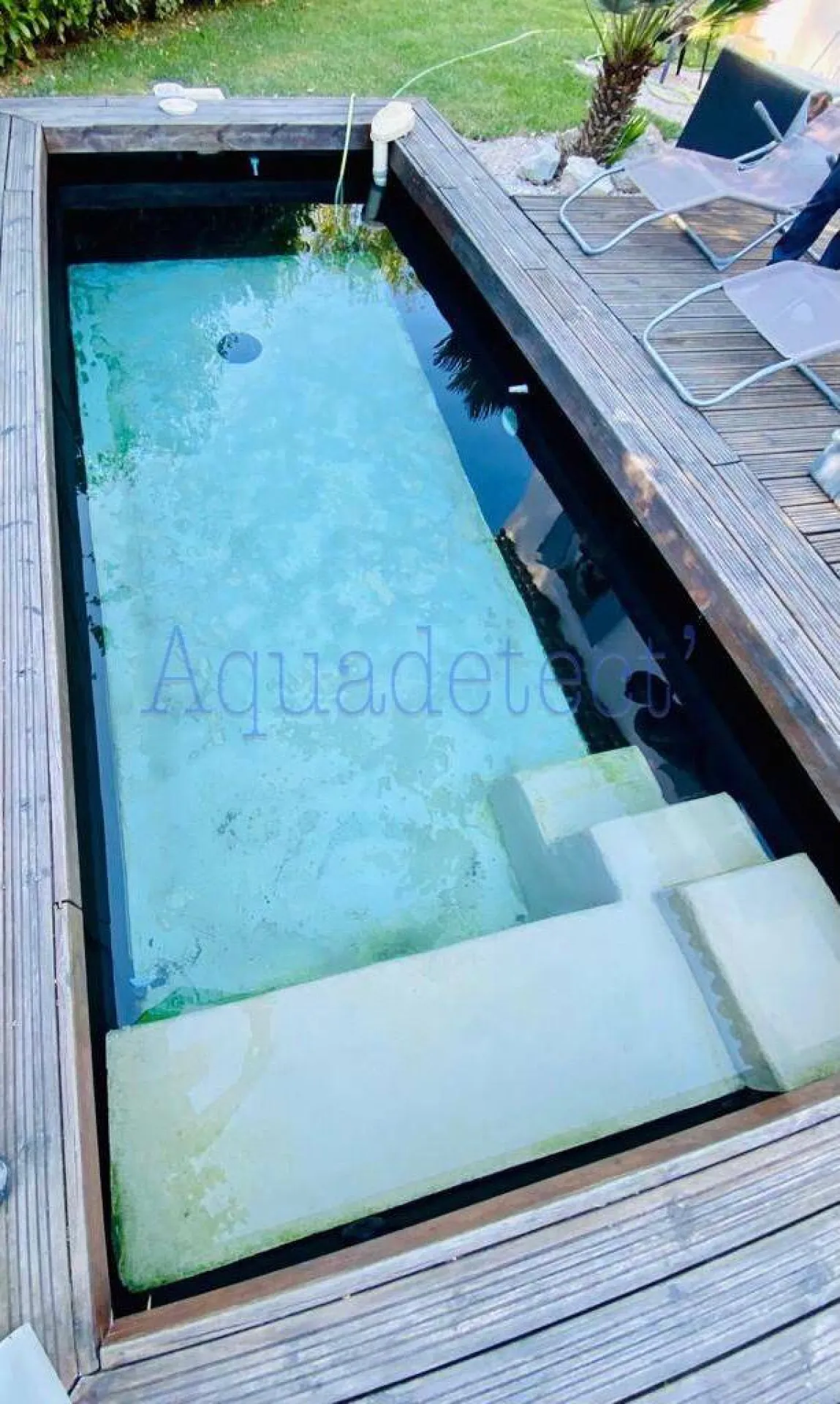 Perte d'eau sur piscine 2X5 à FUVEAU prés de AIX dans les BOUCHES DU RHONE