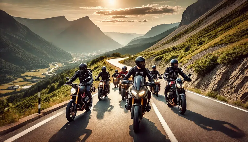 Motard sur les routes de Provence