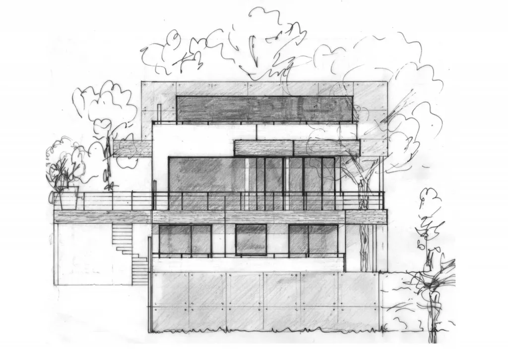 Façade Sud- Maison contemporaine à Sainte-Maxime (Var)