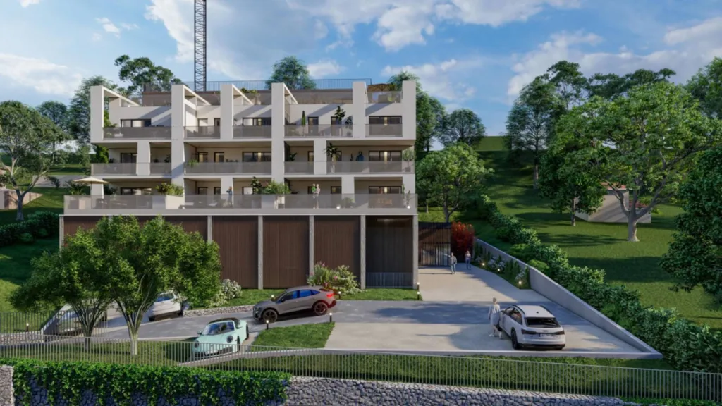 Résidence de standing avec des appartements ouverts sur le Lac Léman et les Alpes à Évian-les-Bains près de la Suisse