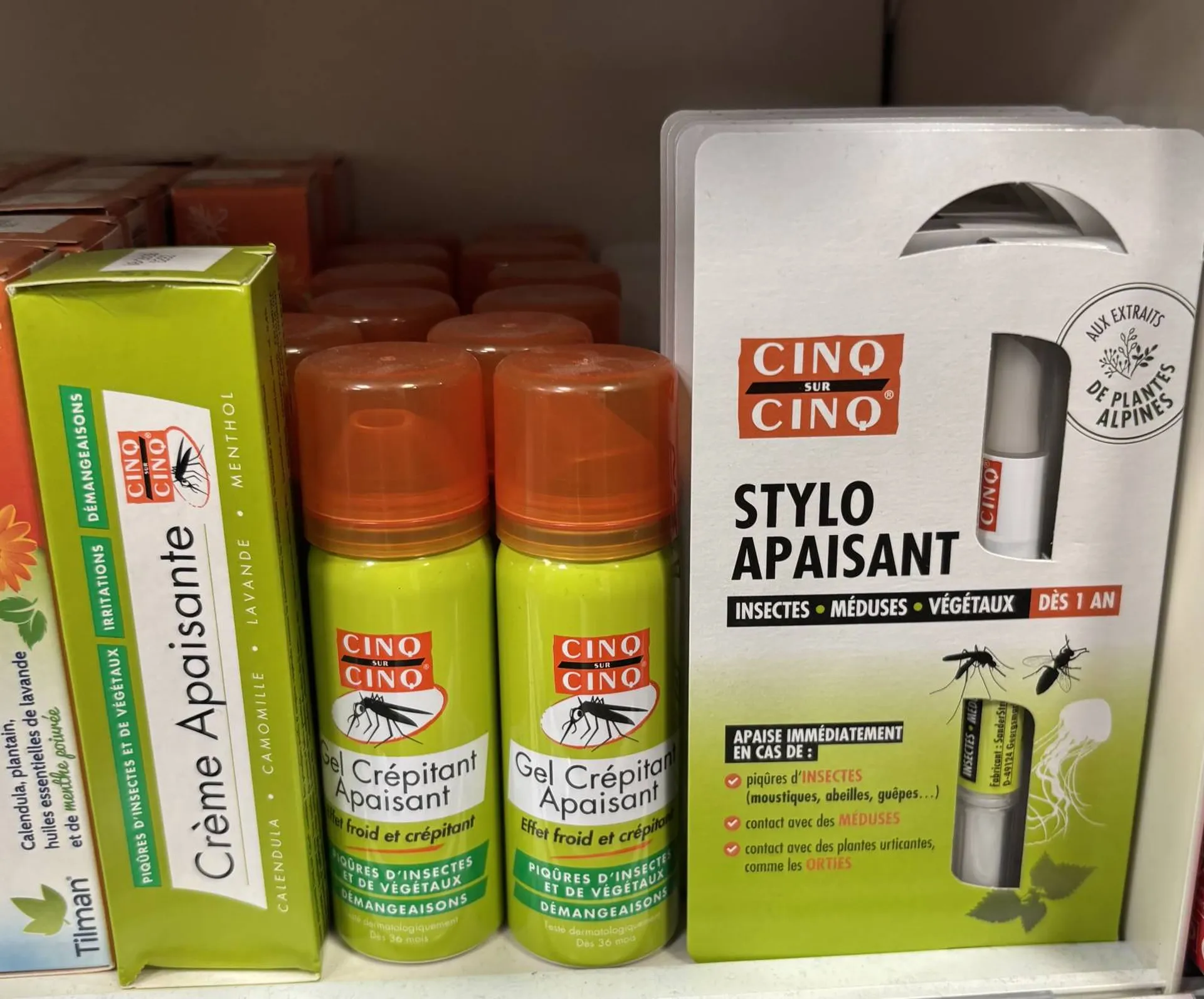 creme apaisante / spray crépitant apaisant / stylo apaisant 