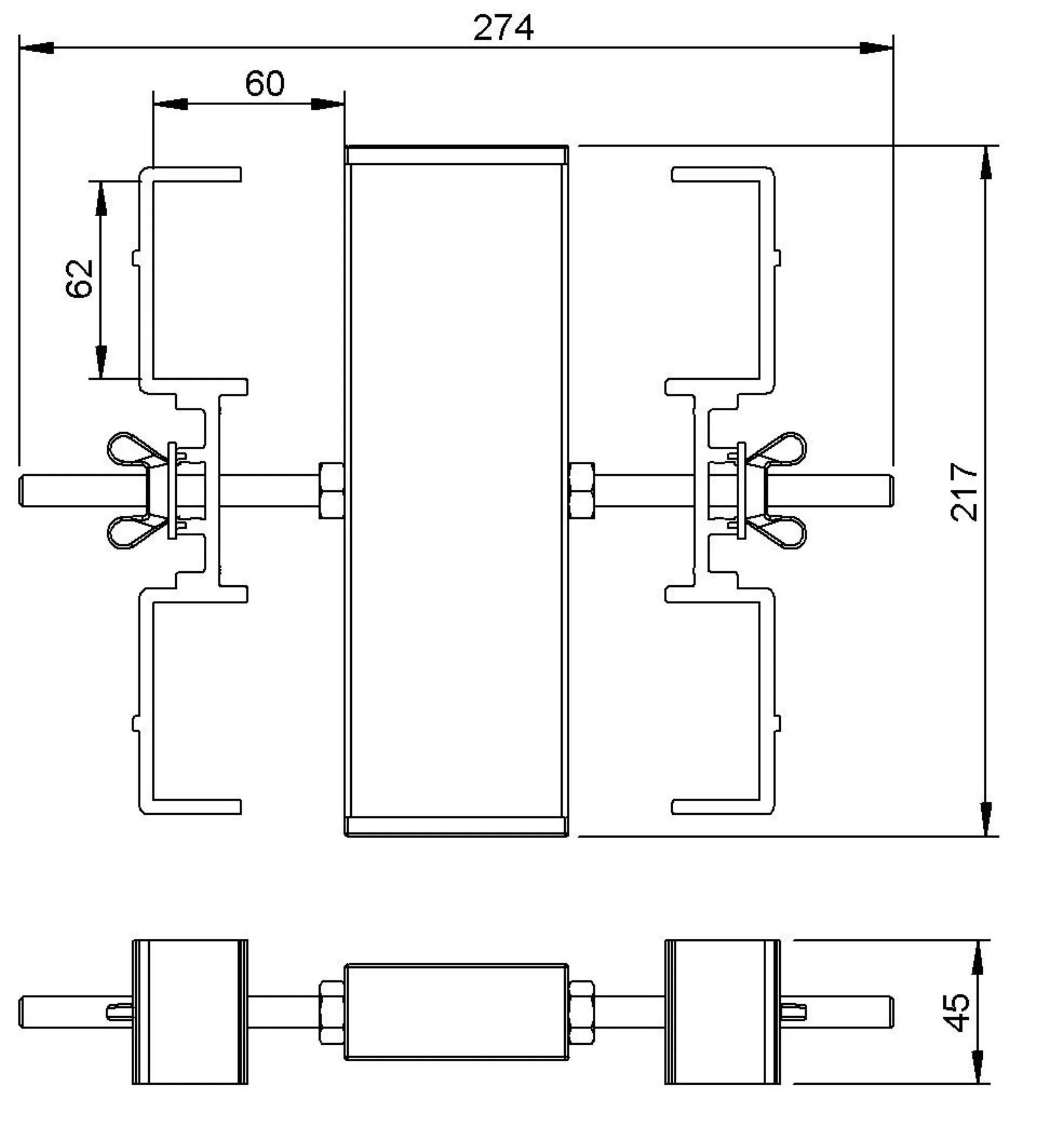 FIXATION / SECURITE POUR 4 PIEDS PODIUMS