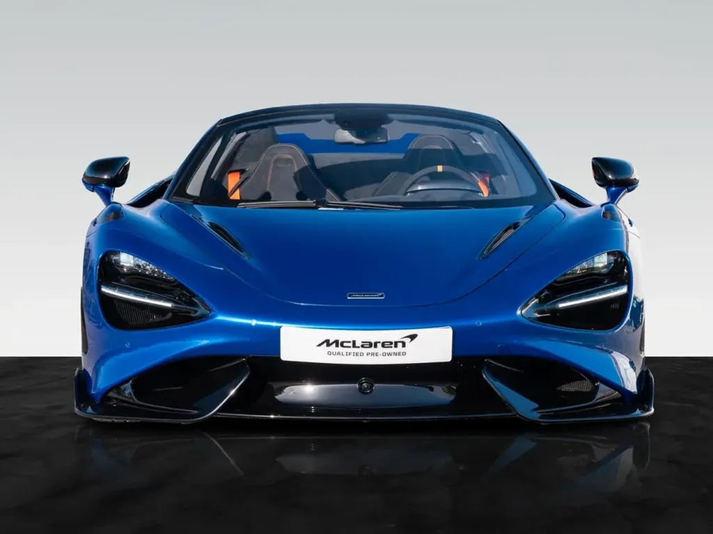 McLaren 765LT Spider face avant design aérodynamique et prises d’air bordeaux