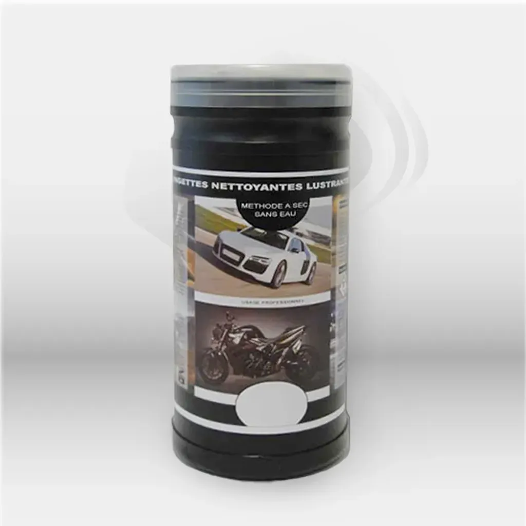 Lingettes nettoyantes lustrantes automobile pot de 80 utilisées pour entretien intérieur et extérieur de véhicules professionnels à Mont-de-Marsan, Landes (40), Nouvelle-Aquitaine et disponibles partout en France