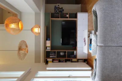 Meuble TV sur-mesure au design élégant et fonctionnel, par l’Atelier D. architecte d’intérieur à Bordeaux