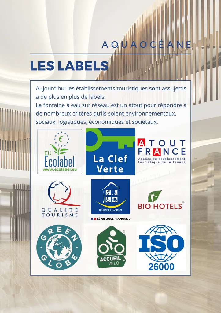 La fontaine réseau répond à de nombreux labels