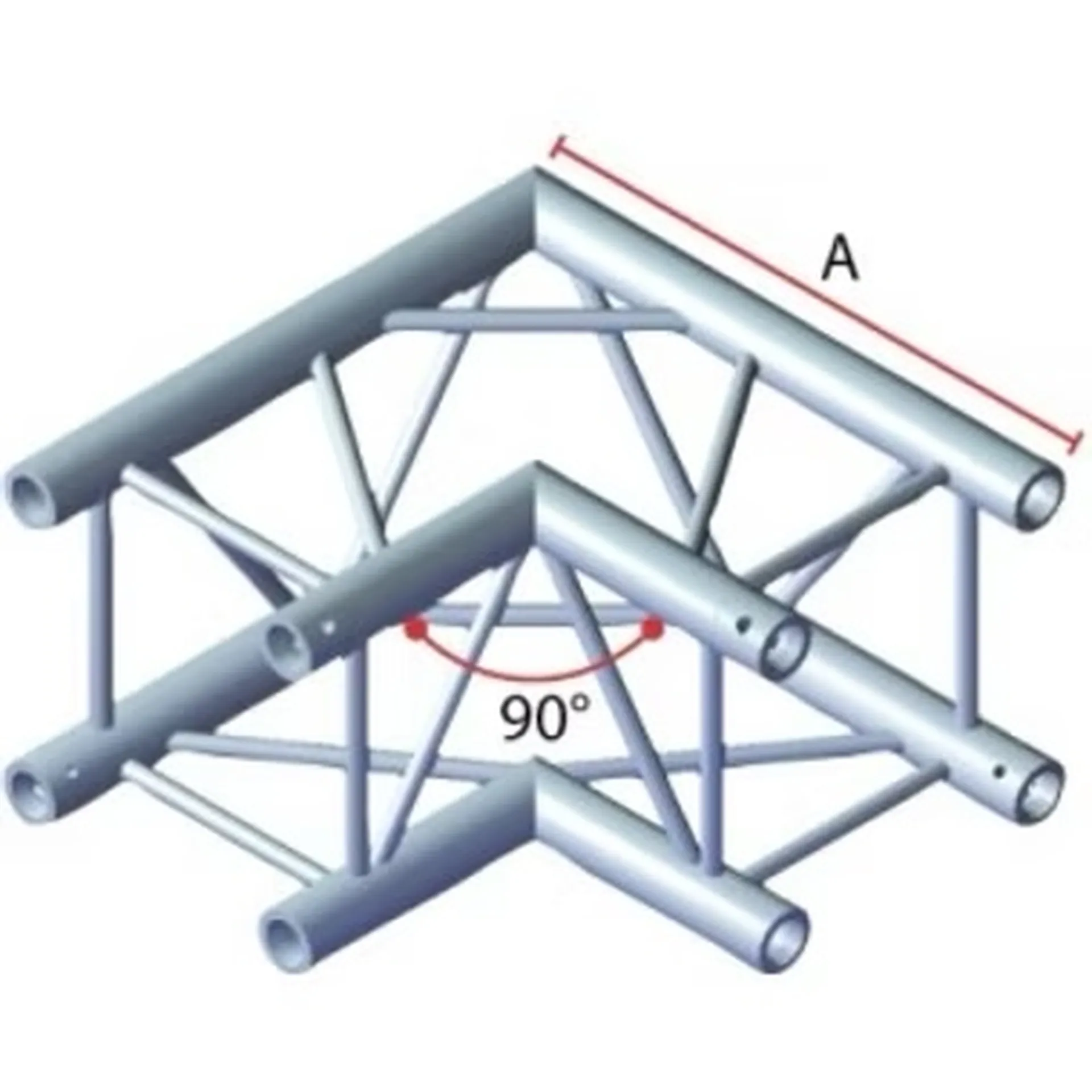 STRUCTURE ALU ANGLE 2 DEPARTS QUATROANGLE2D 290