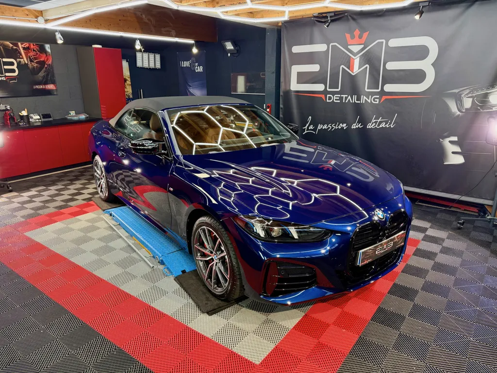 BMW 440i Cabriolet – Traitement céramique haut de gamme à Vaugneray (Ouest Lyonnais)
