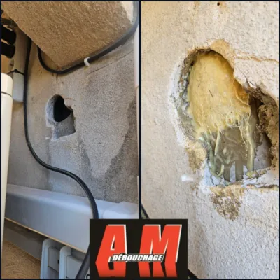 Réparation d'une canalisation suite à une cassure, par chemisage à Marseille 13011