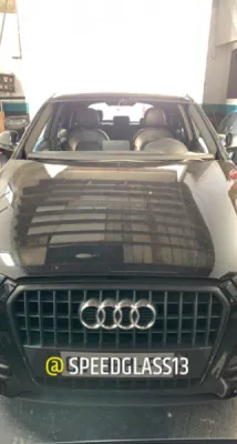 Changement de pare-brise sur un Audi Q3 suite à vandalisme avec franchise offerte à Marseille 13006