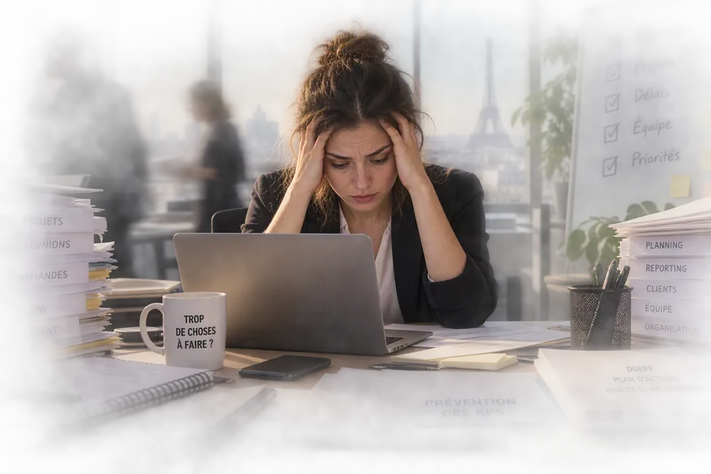 Stress au travail et surcharge à Paris en Île-de-France : mesurer la charge réelle et l'inscrire au DUERP
