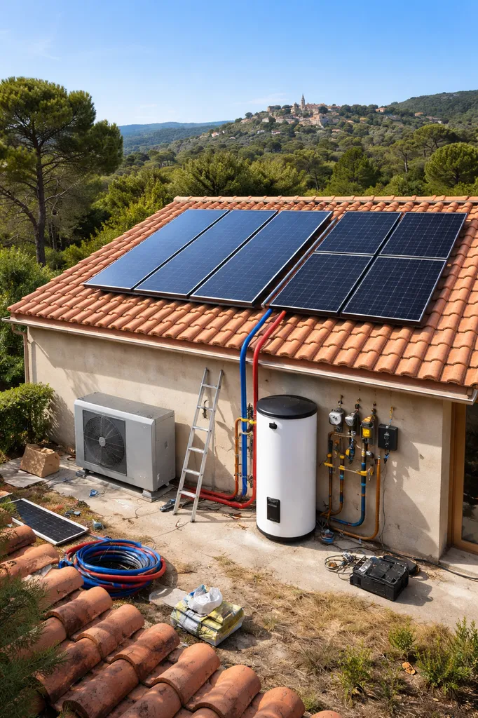 Notre zone d'activité pour ce serviceInstallation d’une pompe à chaleur avec ventilo convecteur pour le chauffage et le rafraîchissement avec un confort thermique optimal