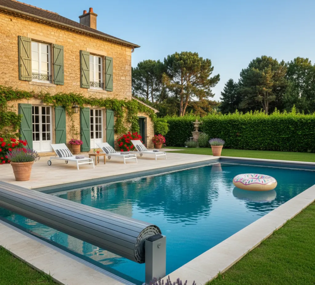 Devis gratuit pour piscine personnalisée avec volet sécurisé en Gironde et Landes avec Alohapiscines.com