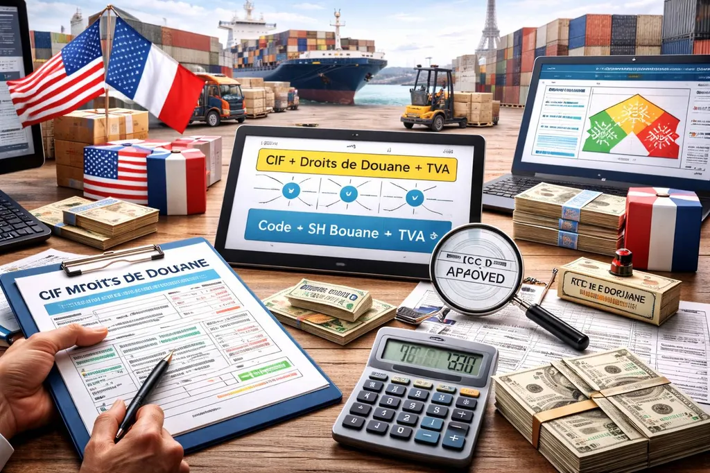 Commissionnaire de transport pour gérer les frais de douane USA France