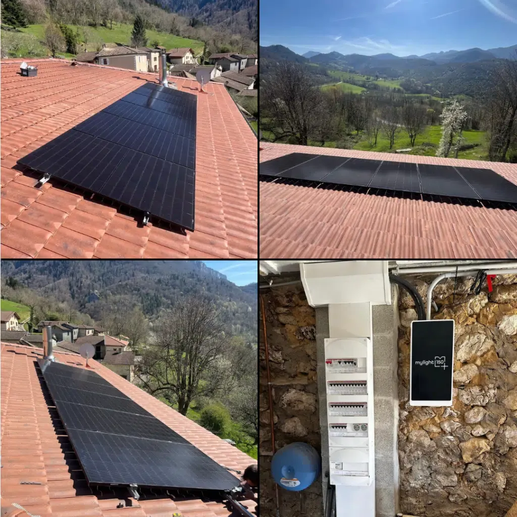 Installation de panneaux photovoltaïques (3 kWc) avec système de batterie virtuelle à Bouvante (26)