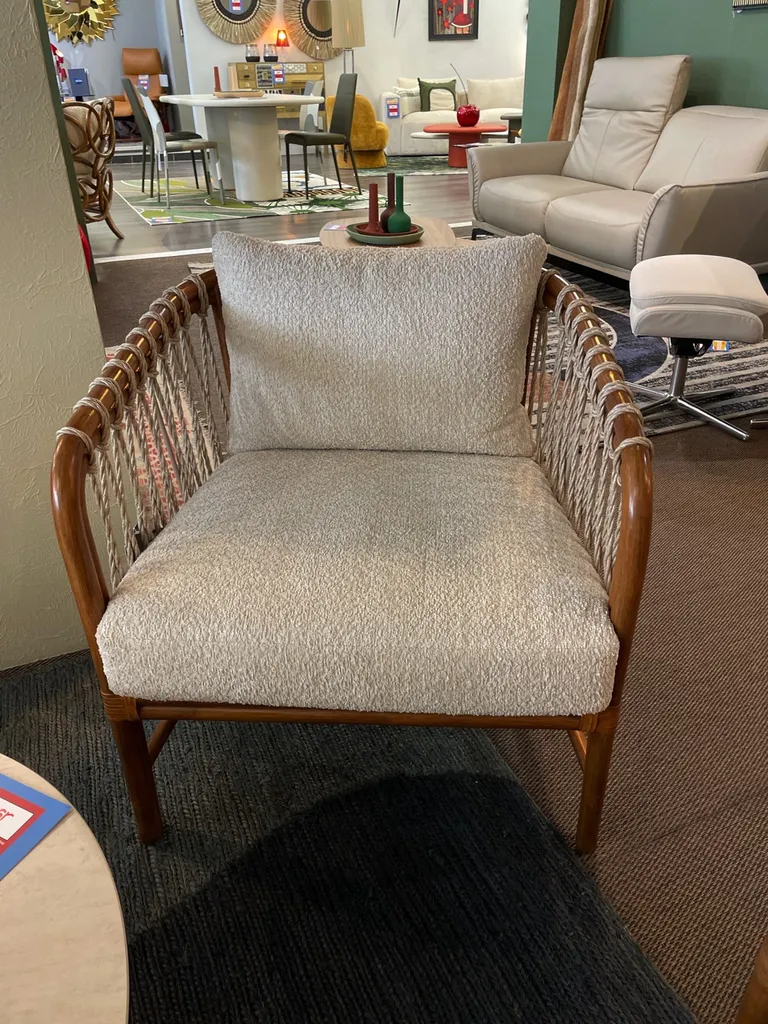 Fauteuil rotin et corde