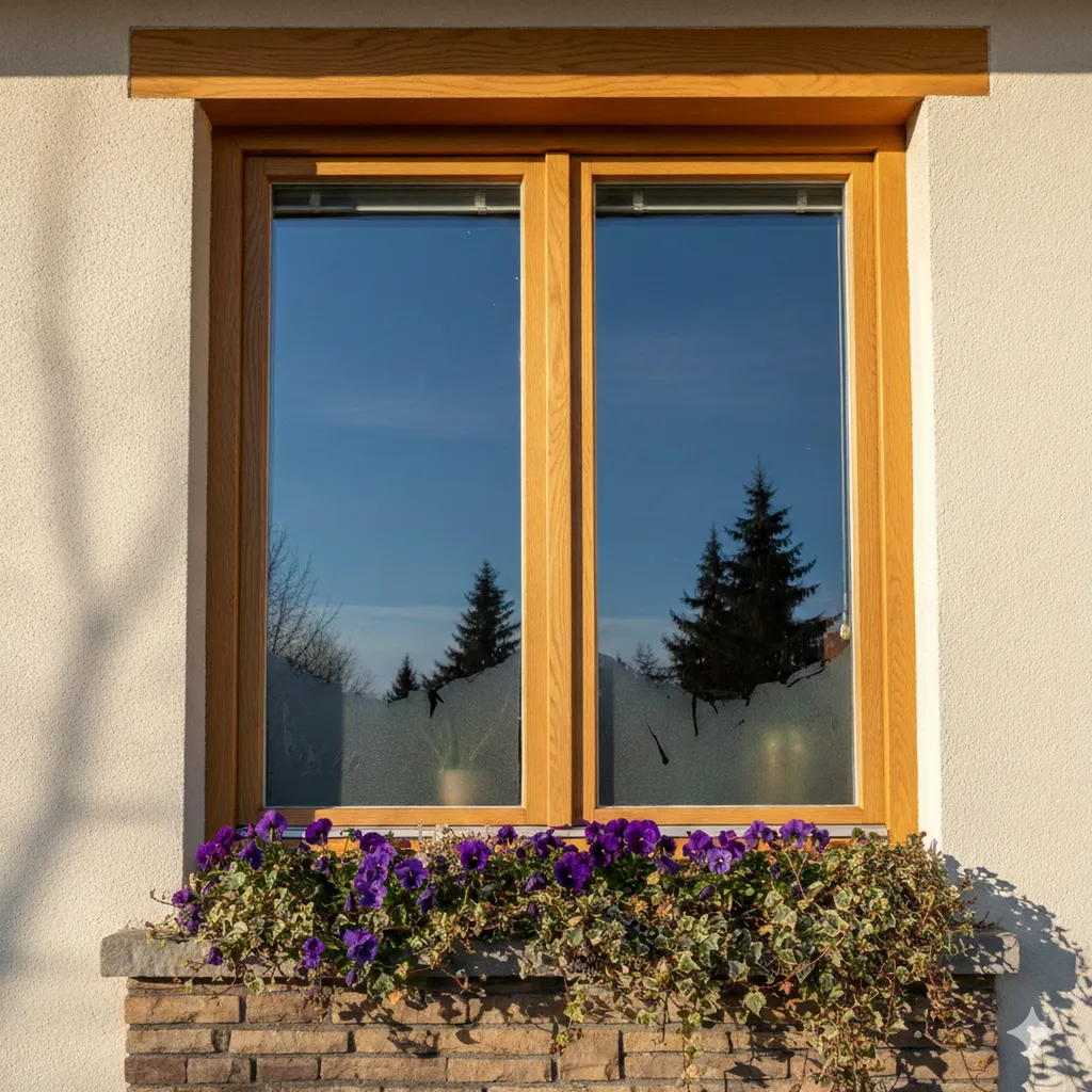 Fenêtre bi coloration vue de l'extérieur