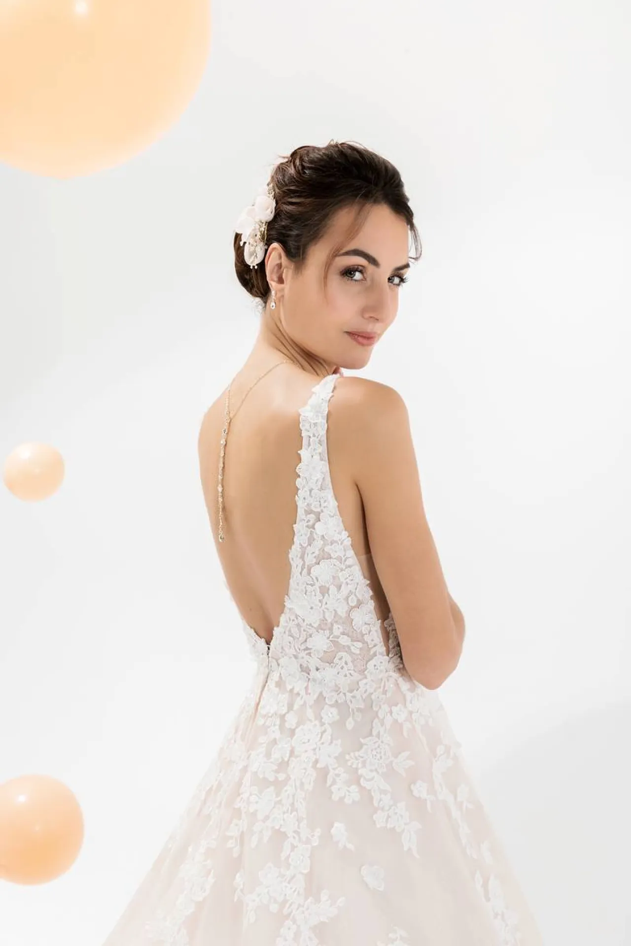 ROBE DE MARIAGE DENTELLE TULLE SEQUINS FORME PRINCESSE