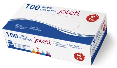Gants d’examen vinyle — gants jetables sans latex, non poudrés, pour soins et examens hygiéniques à Amiens