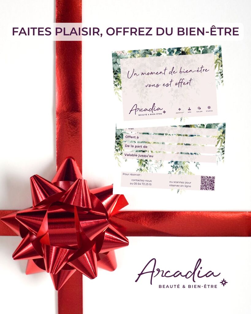 Offrez un moment de bien-être inoubliable avec les cartes cadeaux Arcadia !