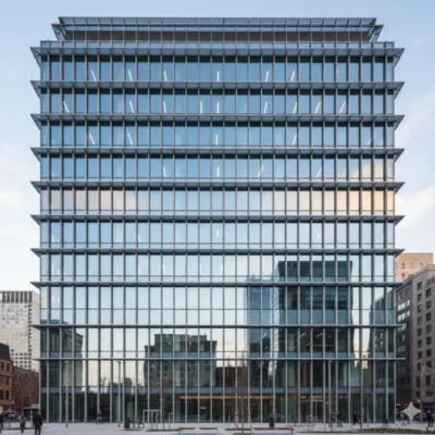 mur-rideau à montants-traverses