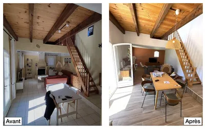 Architecte d’intérieur à Gémenos (13) pour repenser l’agencement d’une maison familiale entre cuisine, entrée et séjour