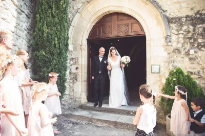 Country Wedding for Belgian Couple with dinnner under Marquee in a Mas in Drome South of France