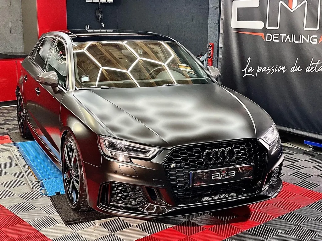 Covering protection PPF traitement céramique Audi RS3 à Lyon