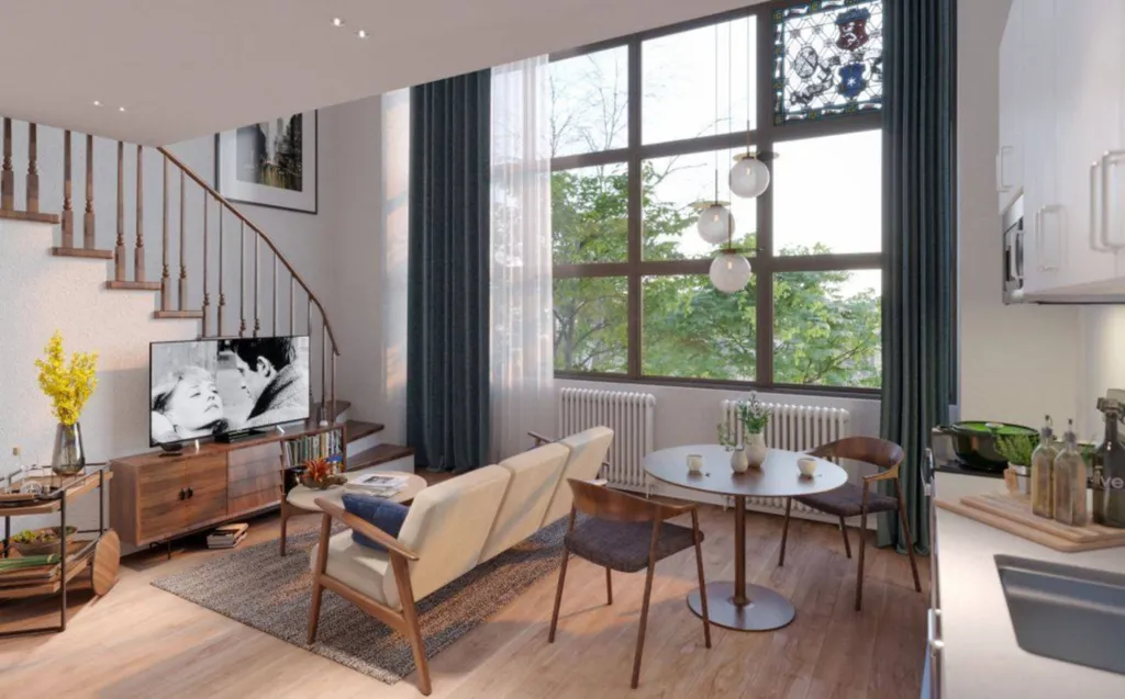 Ancien appartement T2 entièrement rénové situé dans un environnement bucolique et verdoyant à Lyon 5ème