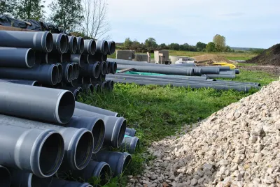 Pose de tranchées drainantes et cuves de rétention pour terrain constructible à Bourg-en-Bresse