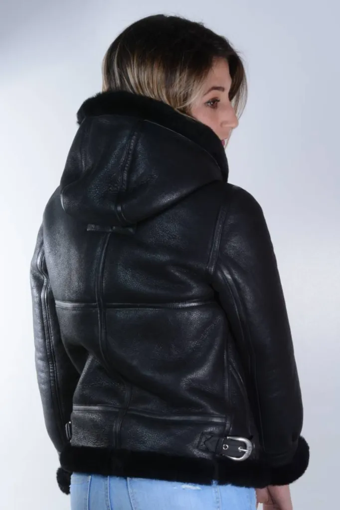 bombardier noir Schott femme