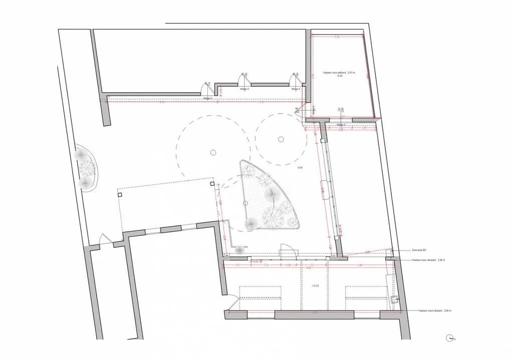 Plan RDC projet - Esquisses pour la réalisation d'une véranda Salon de Provence (13300)