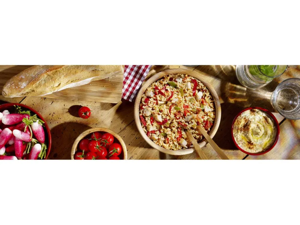 photographe culinaire lyon mise en situation salade traiteur format panoramique pour bannière