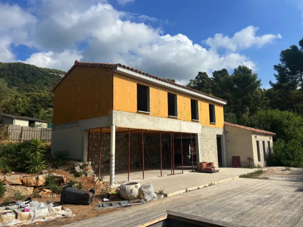 devis création étage ossature bois plancher Var